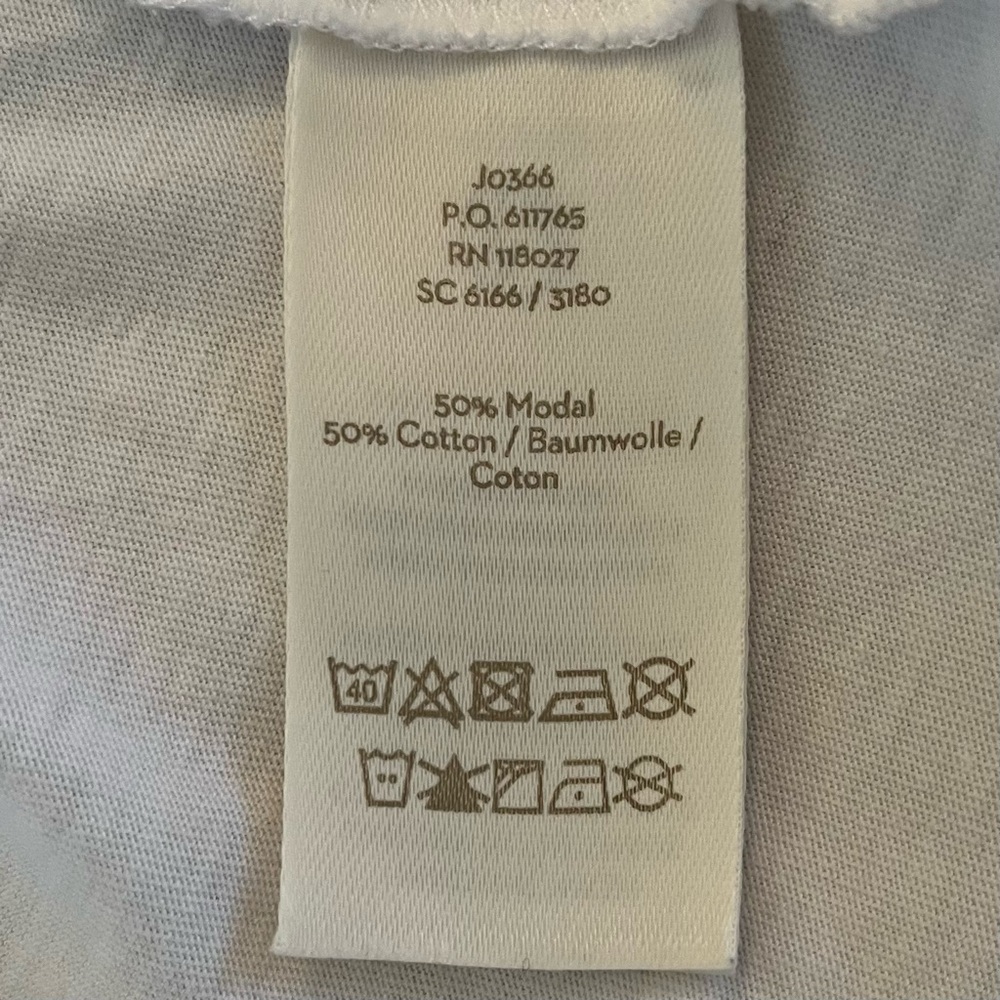 Boden White Modal/Cotton Tee with Ruffle Sleeve S - Picture 5 of 7
